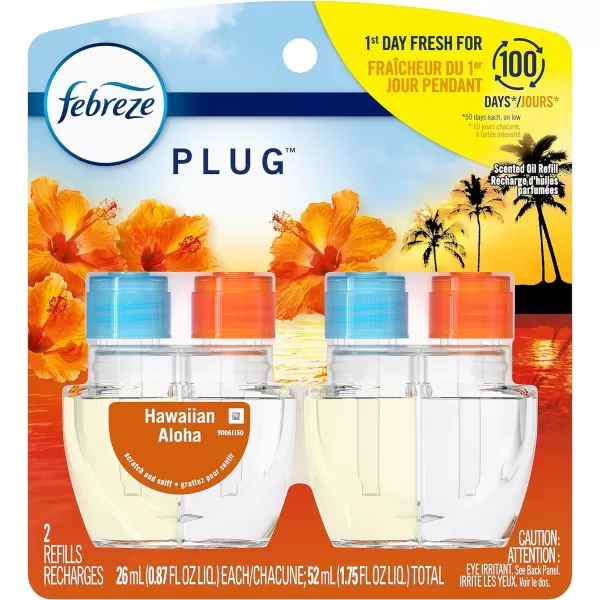 Febreze Odor-Fighting Fade Defy PLUG Air Freshener, Mountain, Ocean, Amber,  .87 fl. oz. Oil Refills)
