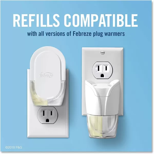 Febreze Odor-Fighting Fade Defy PLUG Air Freshener, Mountain, Ocean, Amber,  .87 fl. oz. Oil Refills)