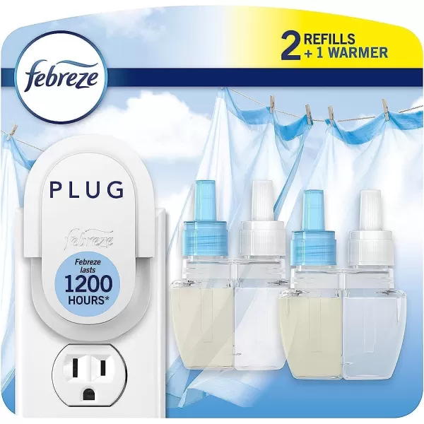 Febreze Odor-Fighting Fade Defy PLUG Air Freshener, Mountain, Ocean, Amber,  .87 fl. oz. Oil Refills)