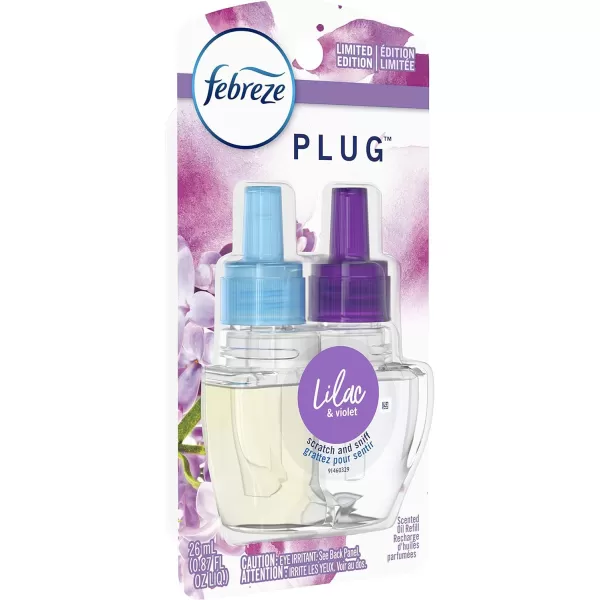 Febreze Odor-Fighting Fade Defy PLUG Air Freshener, Mountain, Ocean, Amber,  .87 fl. oz. Oil Refills)