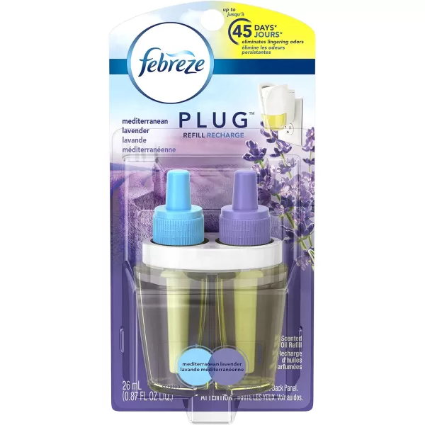 Febreze Odor-Fighting Fade Defy PLUG Air Freshener, Mountain, Ocean, Amber,  .87 fl. oz. Oil Refills)