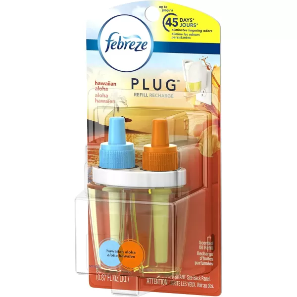 Febreze Odor-Fighting Fade Defy PLUG Air Freshener, Mountain, Ocean, Amber,  .87 fl. oz. Oil Refills)