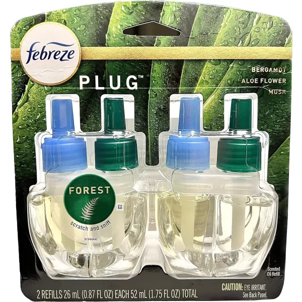 Febreze Odor-Fighting Fade Defy PLUG Air Freshener, Mountain, Ocean, Amber,  .87 fl. oz. Oil Refills)