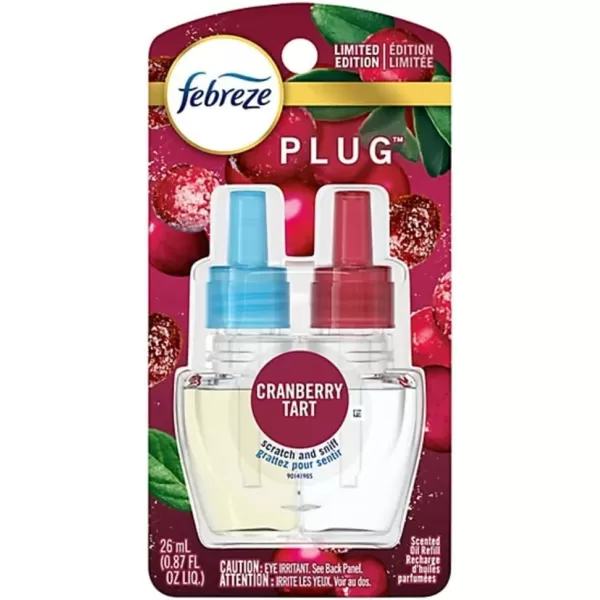 Febreze Odor-Fighting Fade Defy PLUG Air Freshener, Mountain, Ocean, Amber,  .87 fl. oz. Oil Refills)