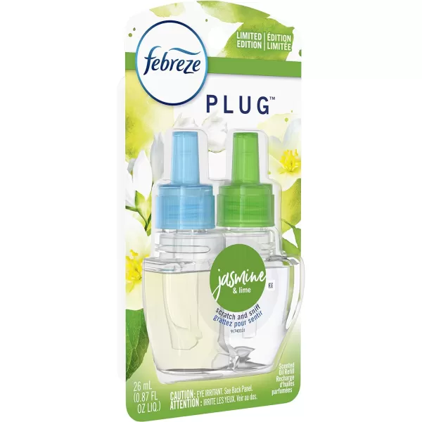 Febreze Odor-Fighting Fade Defy PLUG Air Freshener, Mountain, Ocean, Amber,  .87 fl. oz. Oil Refills)