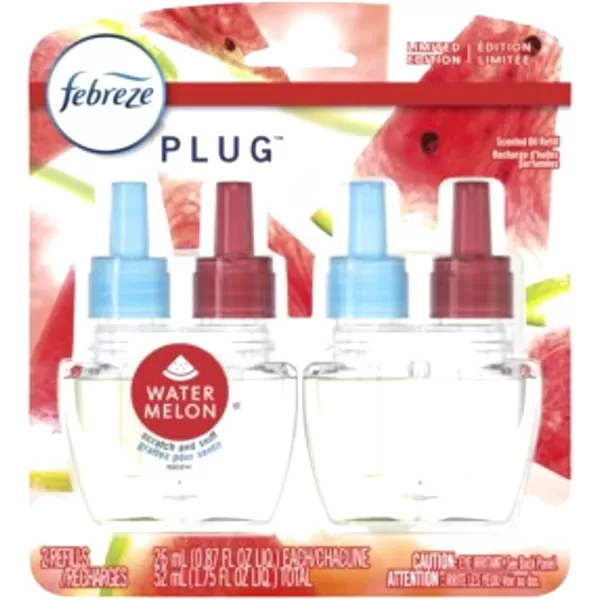 Febreze Odor-Fighting Fade Defy PLUG Air Freshener, Mountain, Ocean, Amber,  .87 fl. oz. Oil Refills)