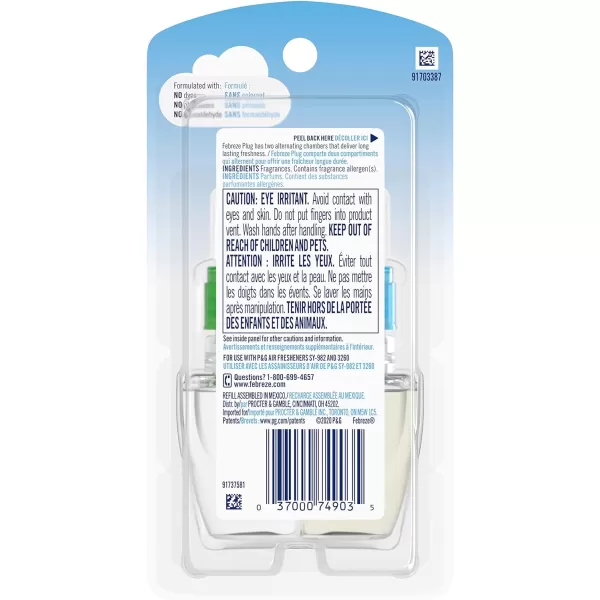 Febreze Plug In Air Fresheners For Home, Air Freshener Plug In, Gain Scent, Odor Fighter for Strong Odors, 1 Warmer + 2 Oil Refills