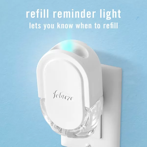 Febreze Plug In Air Fresheners For Home, Air Freshener Plug In, Gain Scent, Odor Fighter for Strong Odors, 1 Warmer + 2 Oil Refills