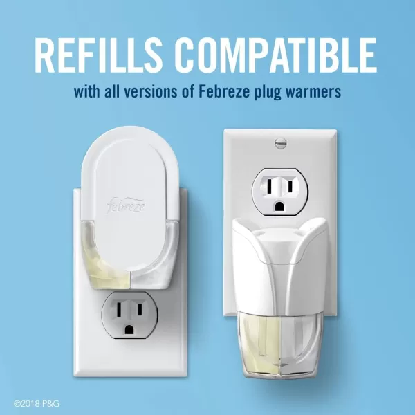 Febreze Plug In Air Fresheners For Home, Air Freshener Plug In, Gain Scent, Odor Fighter for Strong Odors, 1 Warmer + 2 Oil Refills