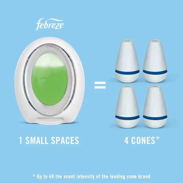 Febreze Small Spaces Air Freshener, Pet Friendly Air Fresheners Alternative for Home, Fresh Scent, Room Deodorizer &amp; Odor Fighter for Strong Odor 4 Count 