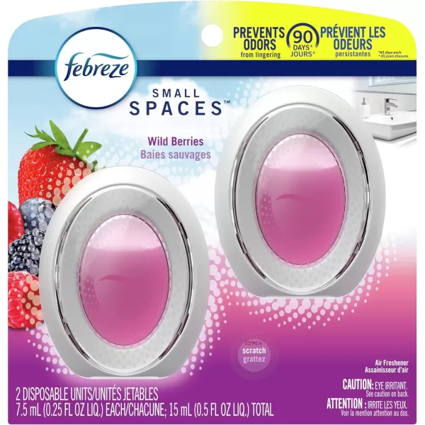 Febreze Small Spaces Air Freshener, Wild Berries, Odor Fighter for Strong Odors )