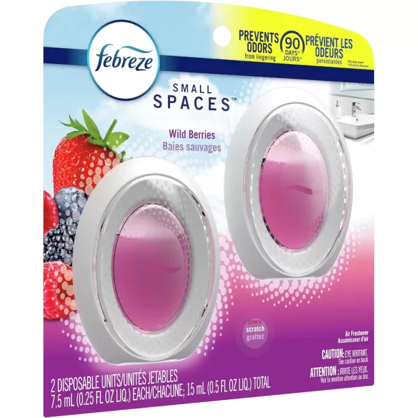 Febreze Small Spaces Air Freshener, Wild Berries, Odor Fighter for Strong Odors )