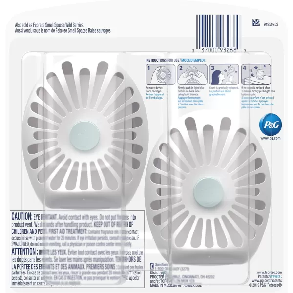 Febreze Small Spaces Air Freshener, Wild Berries, Odor Fighter for Strong Odors )