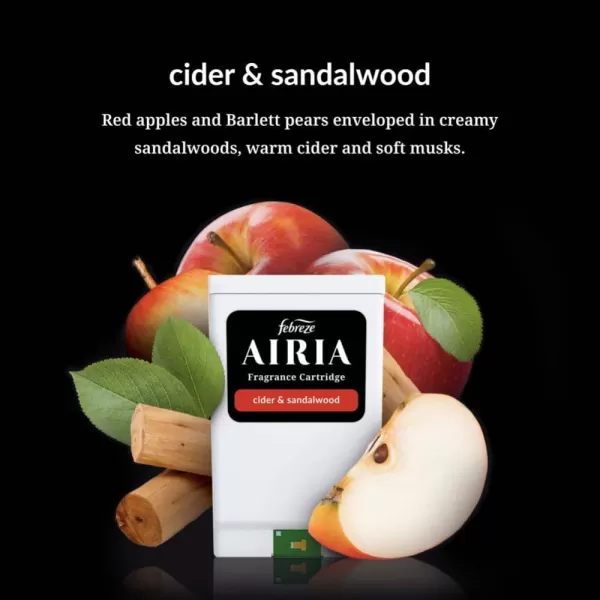 Febreze Smart WiFi App-Controlled Aromatherapy Diffuser Starter Kit with Warm Cider &amp; Spicy Woods Fragrance Cartridge)