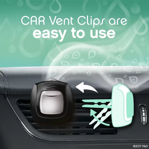 Febreze Unstopables Car Odor-Fighting Car Freshener Vent Clip Fresh Scent, .07 oz. Car Vent Clip, Pack of 4)