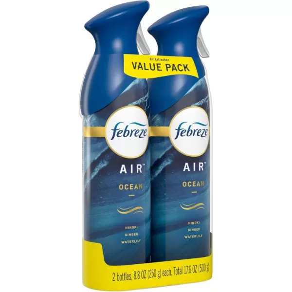 Febreze Air Freshener and Odor Eliminator Spray, Linen &amp; Sky and Hawaiian Aloha Scents, 8.8oz )