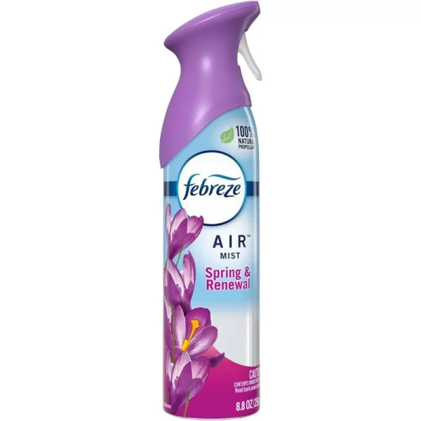 Febreze Air Mist Odor-Fighting Air Freshener Mixed Scent, Southern Lilac Mornings, Georgia Peach Orchard, Sweet Watermelon Vine, 8.8 oz. Aerosol Can, Pack of 3