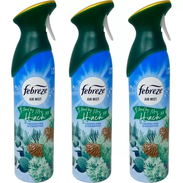 Febreze Air Mist Odor-Fighting Air Freshener Mixed Scent, Southern Lilac Mornings, Georgia Peach Orchard, Sweet Watermelon Vine, 8.8 oz. Aerosol Can, Pack of 3
