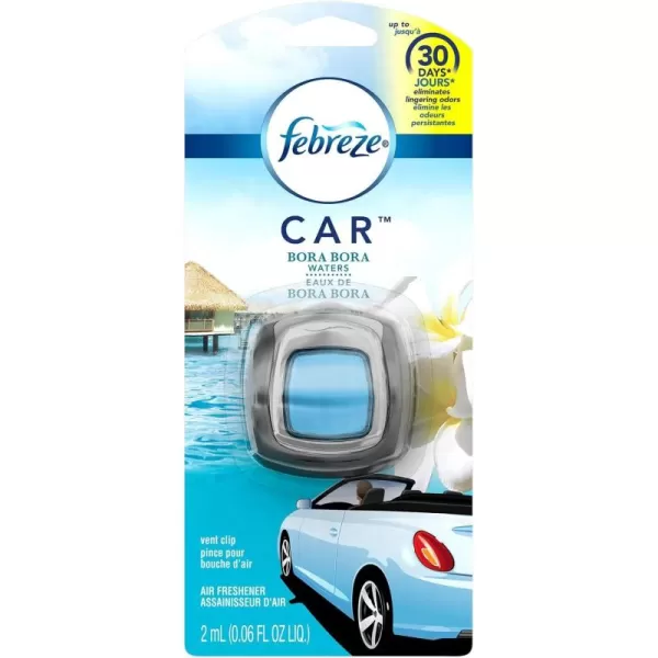 Febreze Car Air Freshener Vent Clips, 2 Linen &amp; Sky and 2 Hawaiian Aloha scents, 4 total clips)