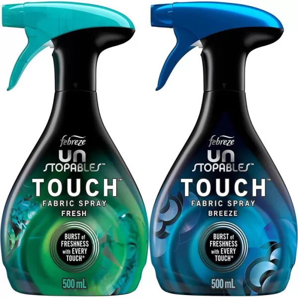 Febreze Fabric Spray, Unstopables Touch Fabric Refresher Spray, Odor Fighter for Strong Odor, Fresh &amp; Paradise, 16.9 Oz )