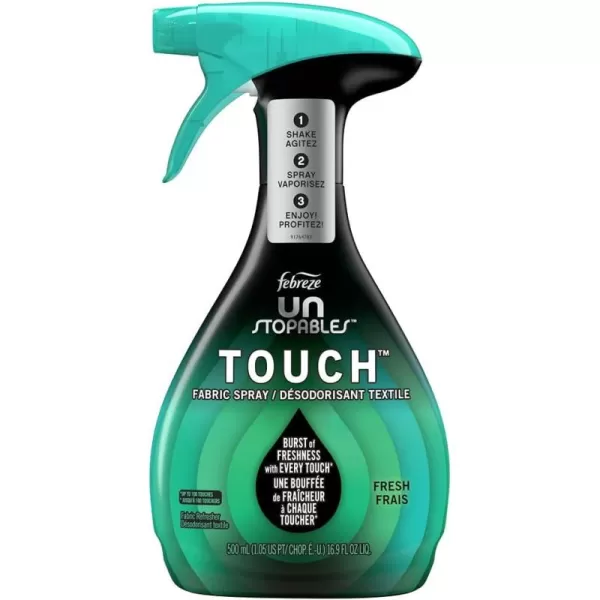 Febreze Fabric Spray, Unstopables Touch Fabric Refresher Spray, Odor Fighter for Strong Odor, Fresh &amp; Paradise, 16.9 Oz )