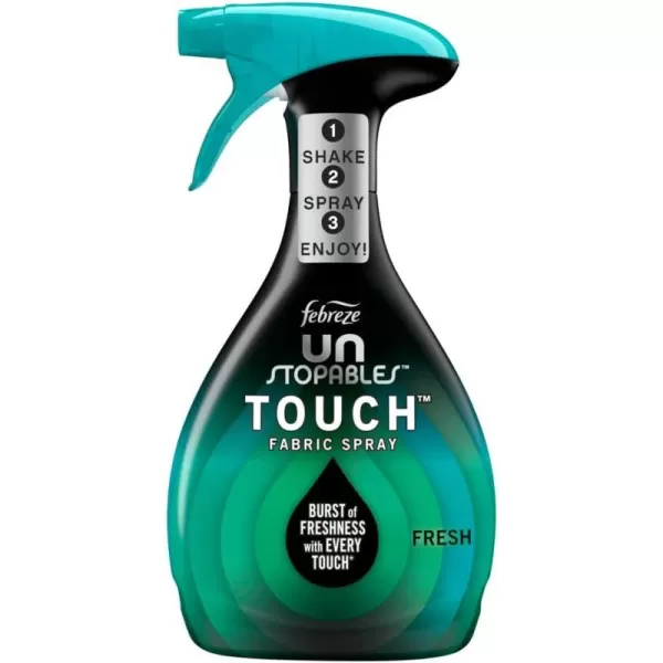 Febreze Fabric Spray, Unstopables Touch Fabric Refresher Spray, Odor Fighter for Strong Odor, Fresh &amp; Paradise, 16.9 Oz )