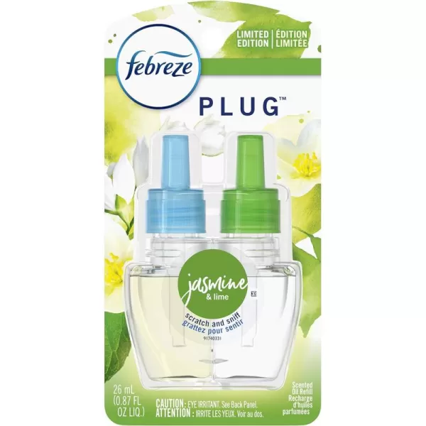 Febreze Odor-Fighting Fade Defy PLUG Air Freshener, Mountain, Ocean, Amber,  .87 fl. oz. Oil Refills)