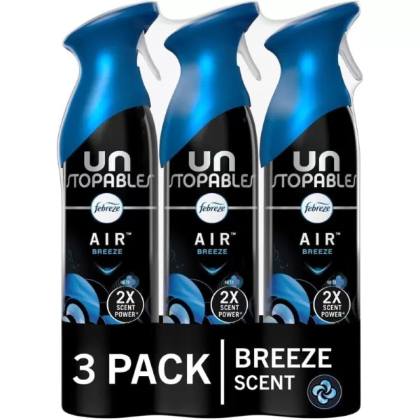 Febreze Unstopables Air Effects Odor-Fighting Air Freshener Paradise, 8.8 oz. Aerosol Can, Pack of 3)
