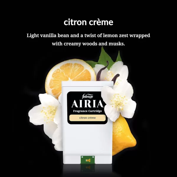 AIRIA by Febreze, Citron Crème Fragrance Cartridge, Refill Only, Zesty Citrus and Creamy Vanilla, 1.0 FL Oz)