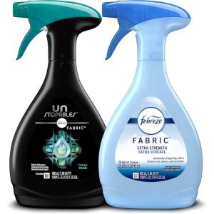 imageFebreze Fabric Refresher Odor Eliminator Extra Strength  Unstopables Fresh Scent 2 Count27 Fl Oz Pack of 2