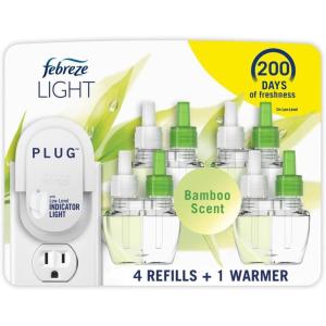 imageFebreze PLUG Bamboo Starter Kit ampamp 4 87 fl oz Refills087 Fl Oz Pack of 4