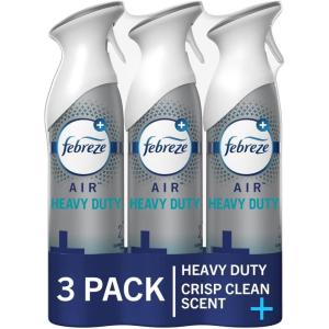 imageFebreze Air Mist Air Freshener Spray OdorFighting Room Spray Air Fresheners for Home and Bathroom and Kitchen Aerosol Can Heavy Duty Crisp Clean Scent 88oz 3 CountCrisp Clean