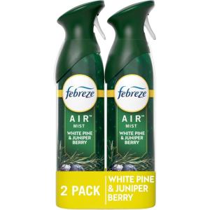 imageFebreze Air Mist Air Freshener Spray OdorFighting Room Spray Air Fresheners for Home and Bathroom and Kitchen Aerosol Can White Pine ampamp Juniper Berry Scent 88oz 2 Count88 Ounce Pack of 2