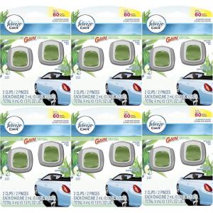 imageFebreze Car Air Freshener Car Vent Clip and Odor Fighter Gain Original Scent 8 Count12 Count