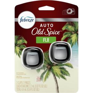 imageFebreze Car Air Freshener Vent Clip Old Spice Fiji Scent 07 oz Car Vent Clip Pack of 4007 Fl Oz Pack of 2