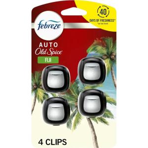 imageFebreze Car Air Freshener Vent Clip Old Spice Fiji Scent 07 oz Car Vent Clip Pack of 4028 Fl Oz Pack of 1