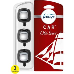 imageFebreze Old Spice Car Air Fresheners Old Spice Scent Odor Fighter for Strong Odor Car Vent Clips 3 Count3 Count Pack of 1