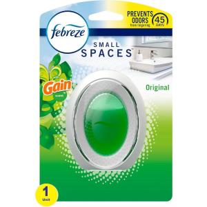 imageFebreze Small Spaces Air Freshener OdorFighting Plug In Alternative Air Fresheners for Home and Bathroom and Kitchen Closet Air Fresheners Gain Original Scent 4 Count025 Fl Oz Pack of 1