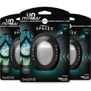 imageFebreze Small Spaces Unstopables Air Freshener Fresh 1 count3 Count Pack of 1