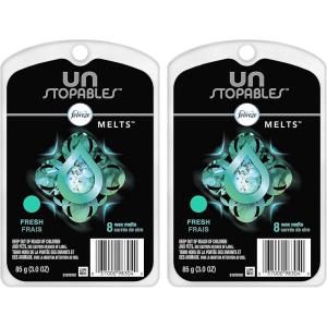 imageFebreze Unstopables Premium Wax Melts  Fresh Scent  8 Count Wax Melts Per Package  Net Wt 3 OZ 85 g Per Package  Pack of 2 Packages3 Ounce Pack of 2