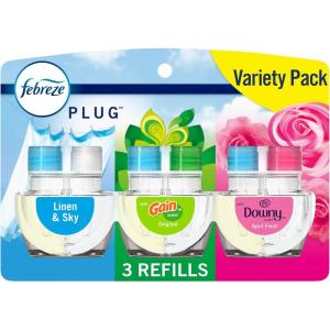 imageFebreze Plug In Air Freshener OdorFighting Scented Oil Refill Air Fresheners for Home and Bathroom and Kitchen Long Lasting for Strong Odors Ocean Scent 087oz Refills 3 CountFresh  Original  Linen  Sky