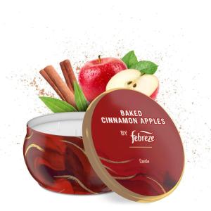 imageFebreze Scented Candle Ocean Scent 11 oz 4 Wick Candle Single PackBaked Cinnamon Apple