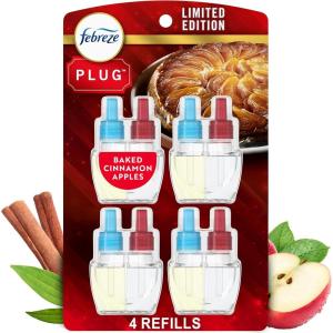 imageFebreze Plug In Air Freshener OdorFighting Scented Oil Refill Pumpkin Roll Scent 4 RefillBaked Cinnamon Apple