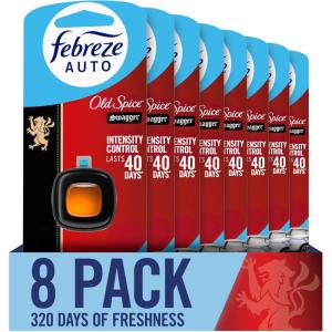 imageFebreze AUTO Air Freshener OdorFighting Automotive Vent Clip Midnight Storm Scent 8 CountOld Spice Swagger
