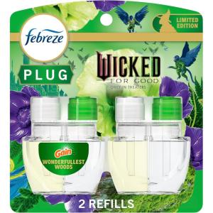 imageFebreze Plug In Air Freshener quotWicked For Goodquot Limited Edition OdorFighting Scented Oil Refill Air Fresheners for Home and Bathroom and Kitchen Long Lasting Wonderfullest Woods 2 CountWonderfullest Woods