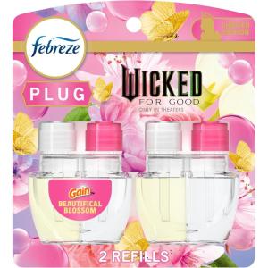 imageFebreze Plug In Air Freshener quotWicked For Goodquot Limited Edition OdorFighting Scented Oil Refill Air Fresheners for Home and Bathroom and Kitchen Long Lasting Wonderfullest Woods 2 CountBeautifical Blossom