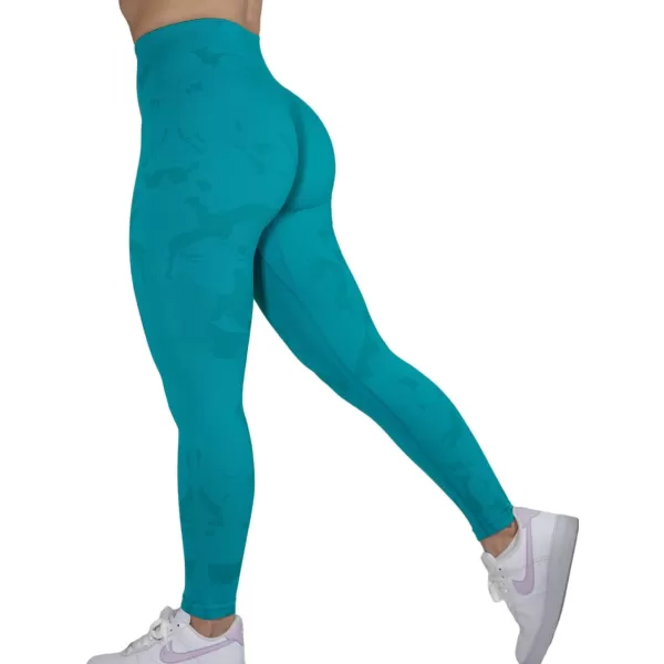AUROLA CAMO Collection Workout Leggings for Women Subtle Logo Seamless Scrunch Gym Tights Yoga Running Active Pants