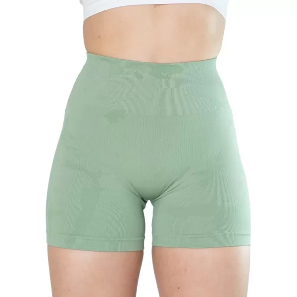 AUROLA CAMO Workout Shorts for Women Seamless Subtle Logo Scrunch Shorts)