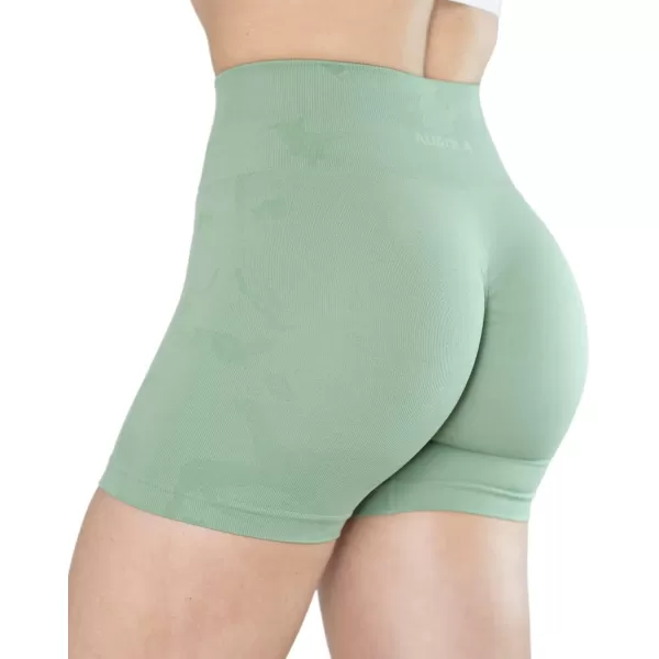 AUROLA CAMO Workout Shorts for Women Seamless Subtle Logo Scrunch Shorts)