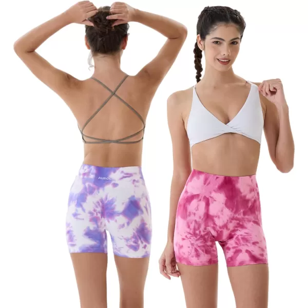 AUROLA Dream Tie Dye Workout Shorts for Women